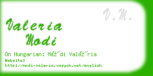 valeria modi business card